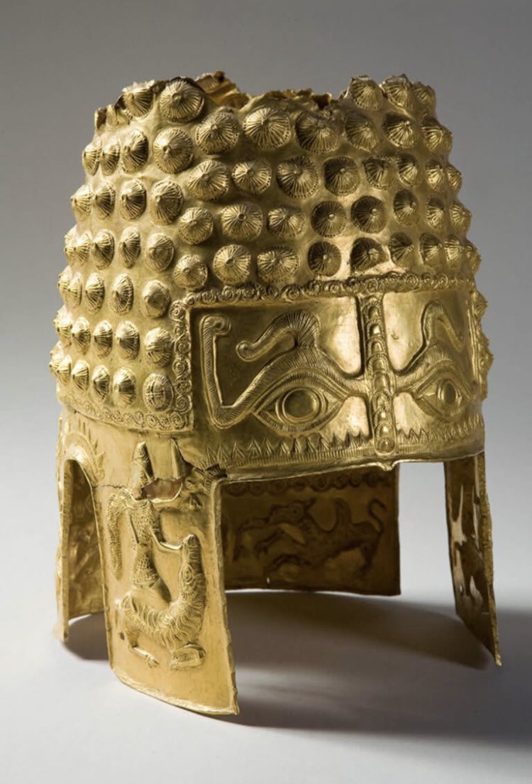 ChasingAphrodit's tweet photo. One of Romania’s national treasures, the ancient Getic helmet from Cotofenesti, was stolen in an explosive robbery of the Dutch museum where it was on loan. https://t.co/C3VZ189wyK