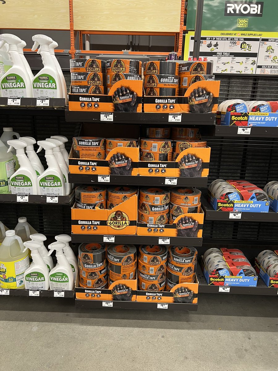 MET does a great job of making sure Gorilla products are looking good by the registers. Our 30yd black tape is a great seller and unit driver! Always #gorillatough