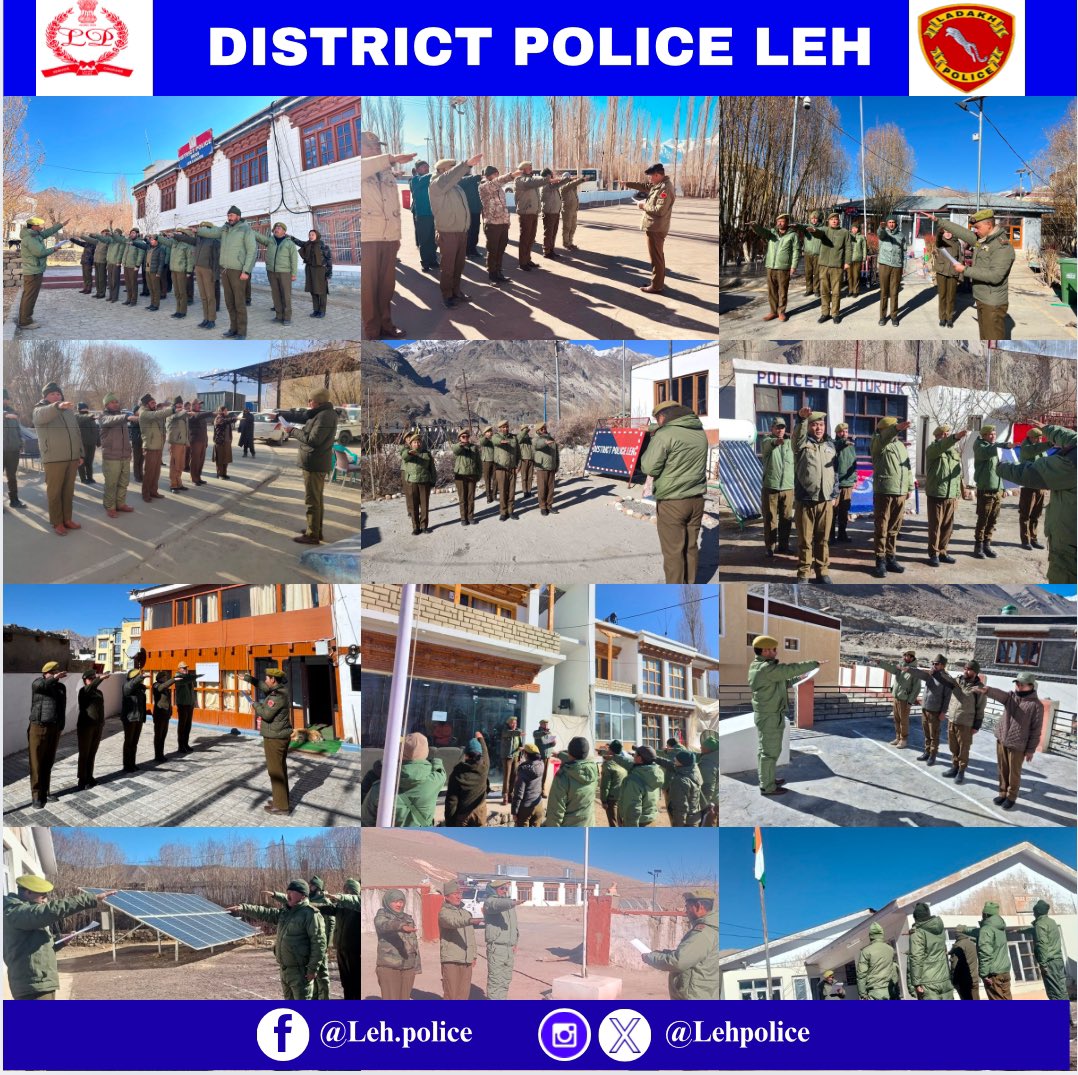 District Police Leh commemorated National Voters Day at District Police Headquarters, DPL, as well as at various police stations and posts across the Leh district. The Voters’ Day Pledge was collectively read and taken by the staff at each locations.

<a href="/DGP_Ladakh/">DGP Ladakh</a> <a href="/shrutiarora_IPS/">Shruti</a>