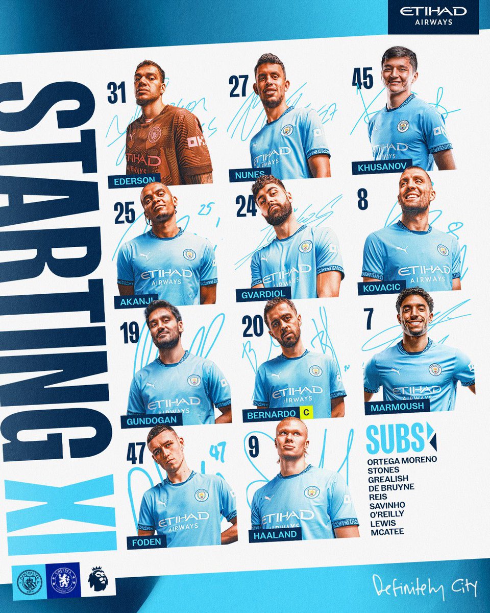 Our team tonight 🩵🩵🩵
#PremierLeague #ManCity