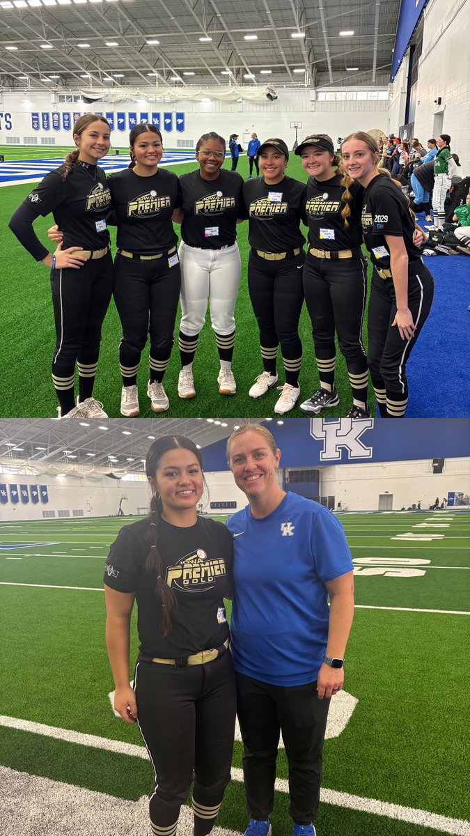 LivelyHanawalt's tweet photo. Wrapped up winter camps with the University of Kentucky! Thank you so much, @UKCoachLawson , for a short and sweet educational camp. I loved every moment of my reunion with my IPF teammates. 💙 #UK #IPF
@IowaPremierFP 
@OliviaHPaz1997 
@PaigeShannonIPF 
@DowlingSB 
@UKsoftball https://t.co/AATLElNRSH