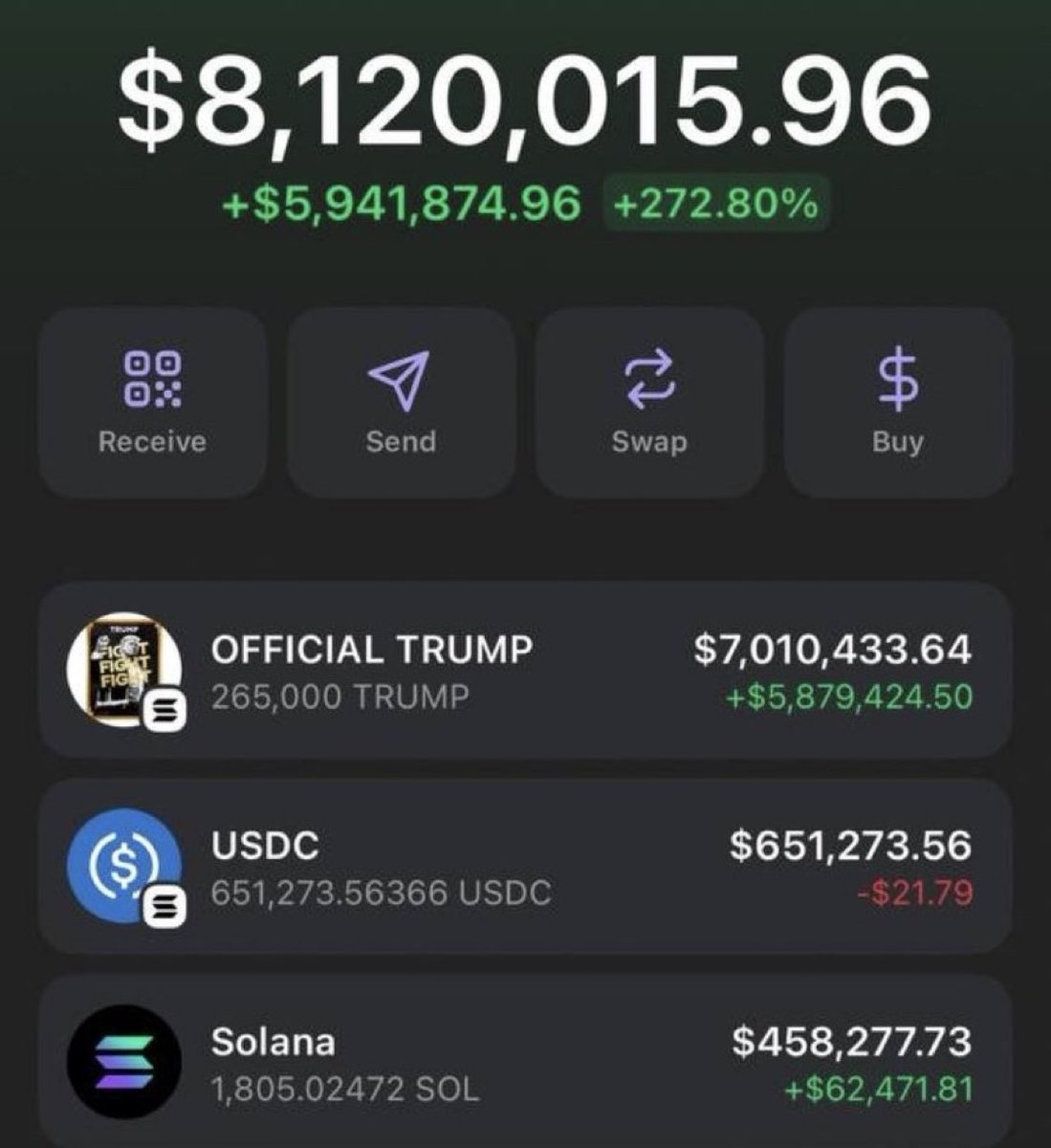 Drop your SOL Address for $TRUMP 💰

Must be following me 🔔

Check your wallets in 12 hours