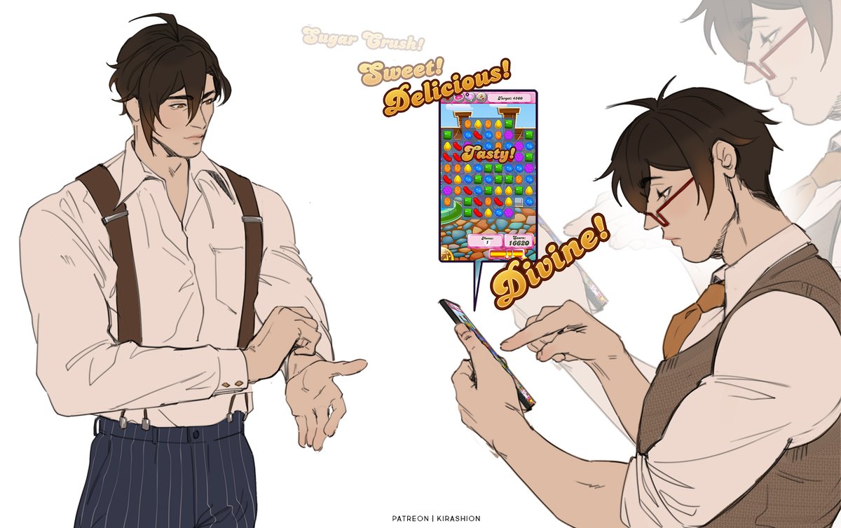 kirashion's tweet image. Modern AU Zhongli∼ 🔶📙
He struggles with technology and still loves books!