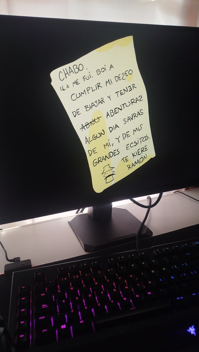 Mi hermano se fue a la casa de su novia a pasar el día (yo no sabía) fui a su habitación a buscarlo y lo primero que ví fue esto en su pantalla