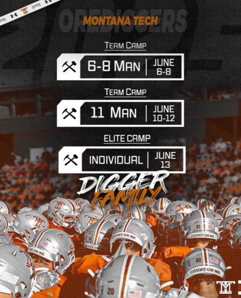 Thank you <a href="/CoachMAllenFB/">Montell A. Allen II</a> for the invite. Looking forward to the opportunity.

<a href="/MonTechFootball/">Montana Tech Football</a>