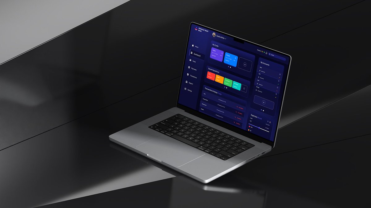 Elegant Banking Dashboard UI Design for Easy Management behance.net/gallery/217316…