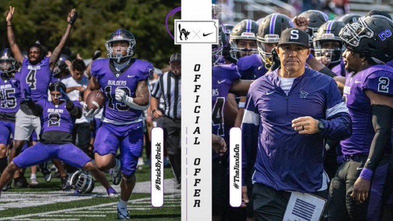 AndrewEngland24's tweet photo. #AGTG After a great visit and conversation with @CoachBremmon, I’m blessed to receive an offer from @BuilderFootball!! #BrickByBrick💜🩶 https://t.co/mG3FcbSMMy