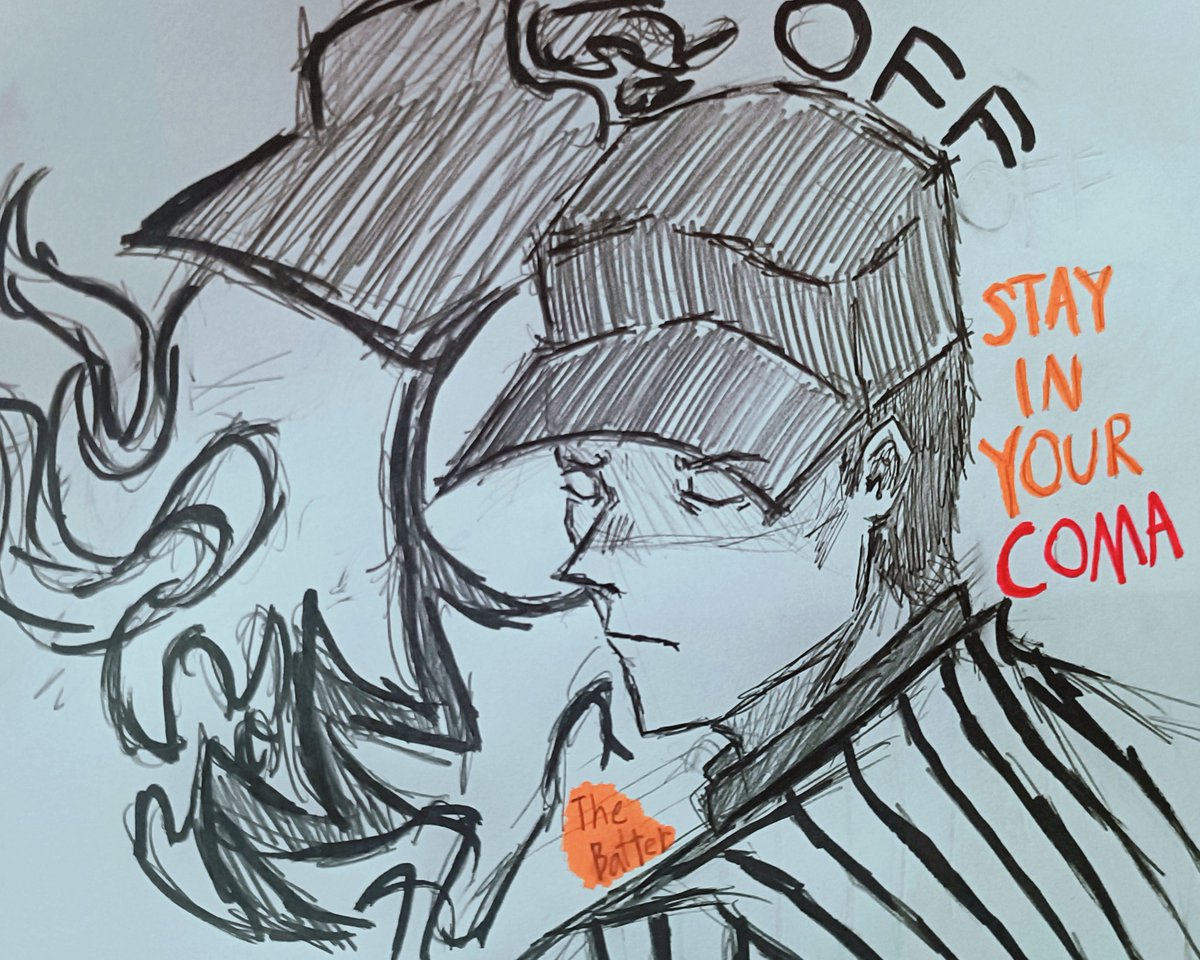 JPH_100's tweet photo. Stay in your coma
#illustration #fanart #off #offgame #offgamefanart #thebatter #batter #badbatter #badbatteroff #rpgmaker #horrorgame #art #sketch https://t.co/8fkjAgIWBv