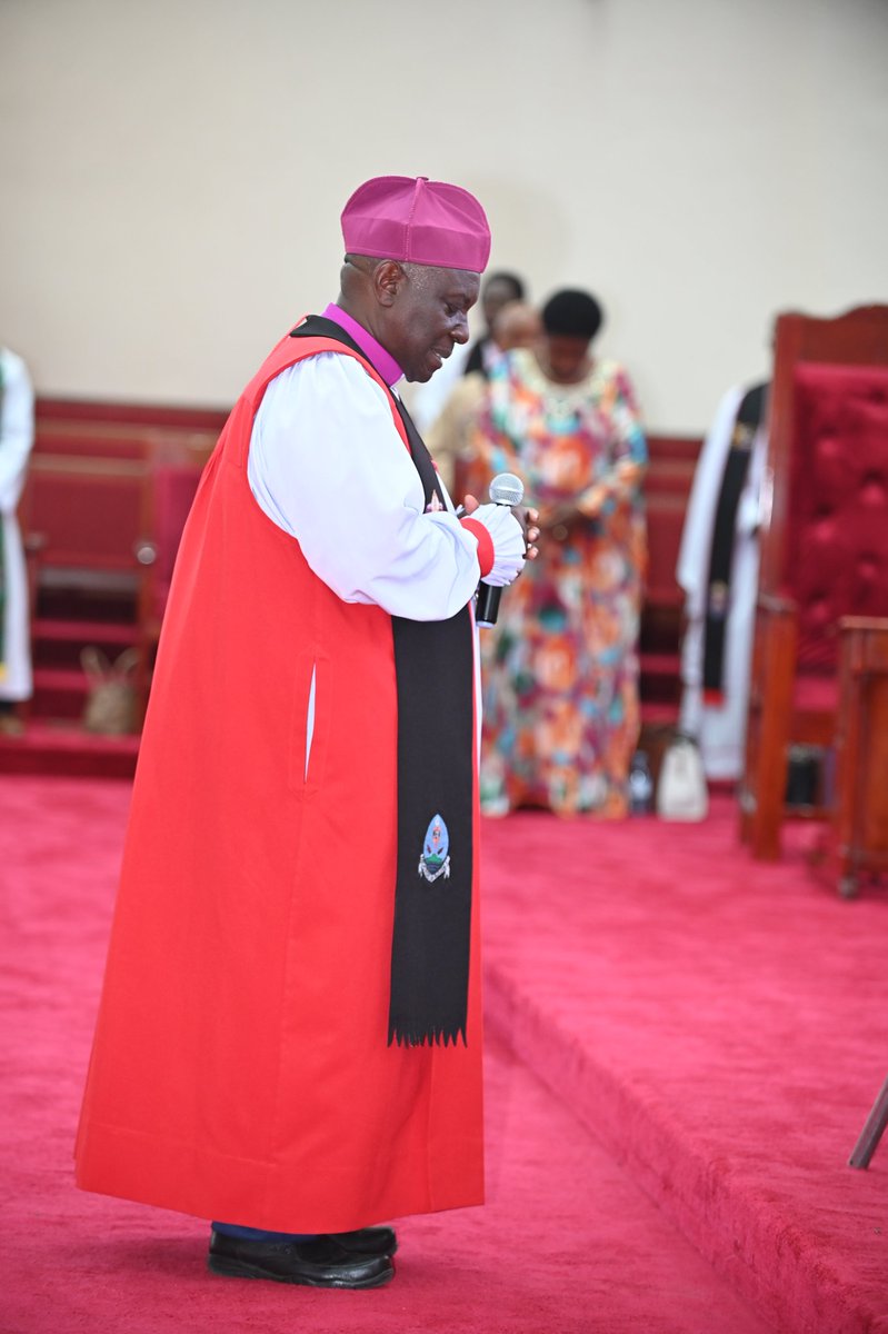 Dofkigezi's tweet photo. Bishop Emeritus, The Rt.Rev George Bagamuhunda at the Provincial thanksgiving for the Completion of Jonan Luwum Church House @ChurchofUganda_ at All Saints Cathedral Kampala on 23rd January 2025. @jaspermt @ChurchofUganda_ @coufamilytv @dok962fmRevival https://t.co/PKVm698biV