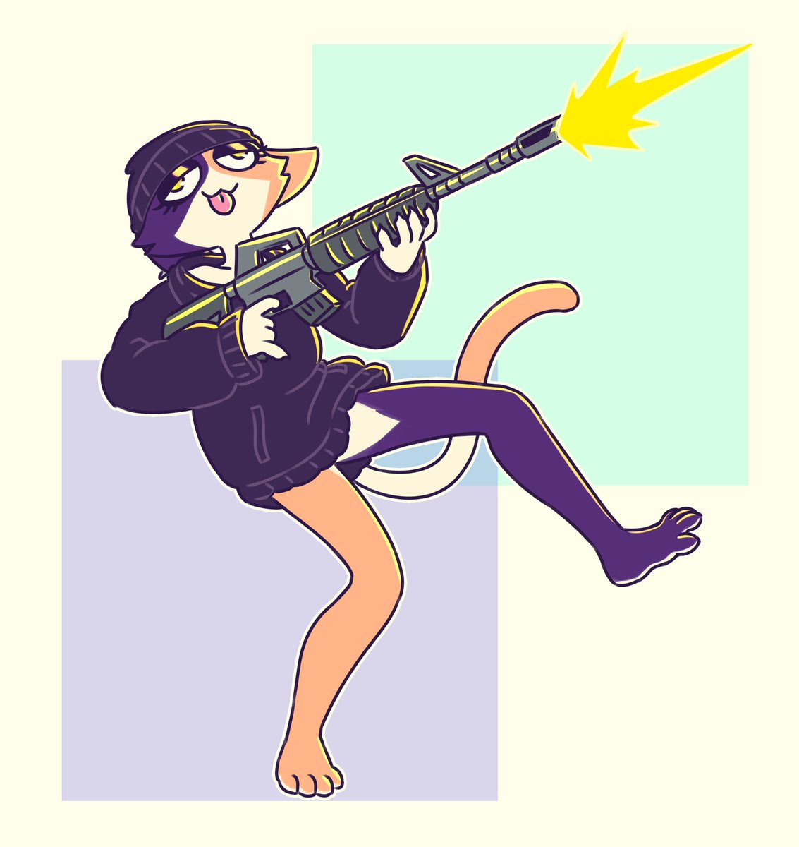 「Meow Skulls pew pew」|BearyBoo (comms full)のイラスト