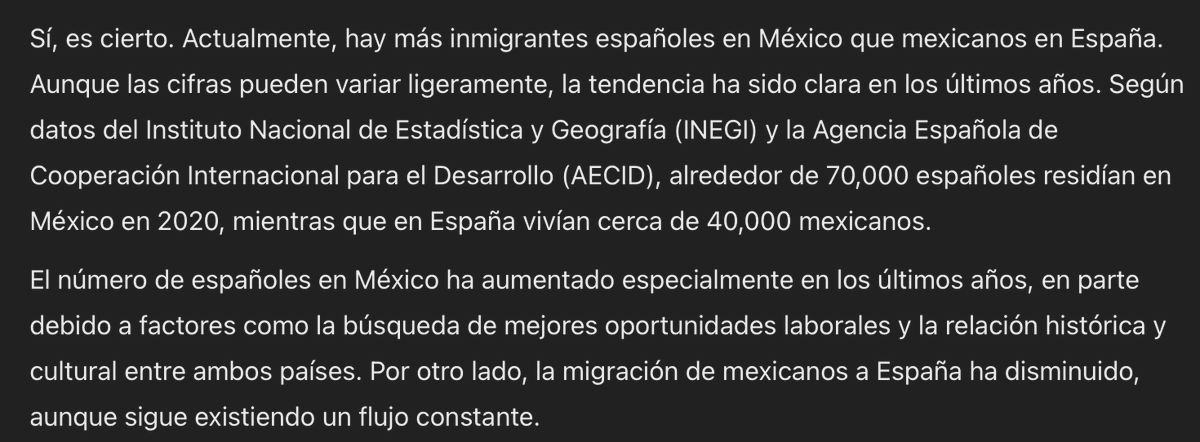 Ivmen's tweet photo. @rubengm1099 @MaraEle63811097 @SRE_mx Hay más españoles en México que mexicanos en España. https://t.co/jnSfQ6uTce