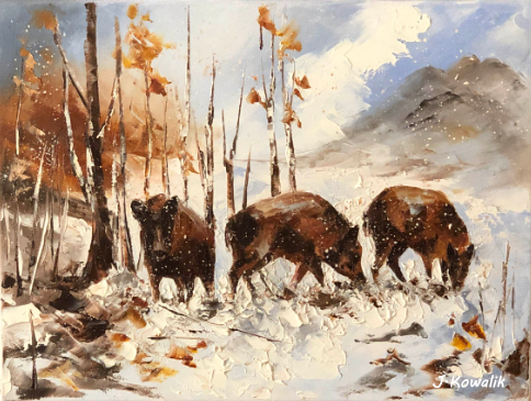 JKowalikART's tweet photo. Dziki 40x30cm - Obraz olejny na płótnie   

Oil painting on canvas by me, for sale

#boars #obrazolejny #obraz #sprzedam #art #oilpainting #painting #kunst #dziki #nasprzedaż #forsale #ArtForSale #CanvasArt #HandmadeArt #OilOnCanvas #OriginalArt #BuyArt #animals #sztuka https://t.co/sIk3wwDWWo