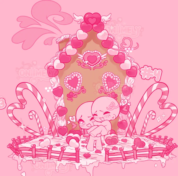 Oh to live in a valentine gingerbread house ₊˚⊹ (YCH wip) 