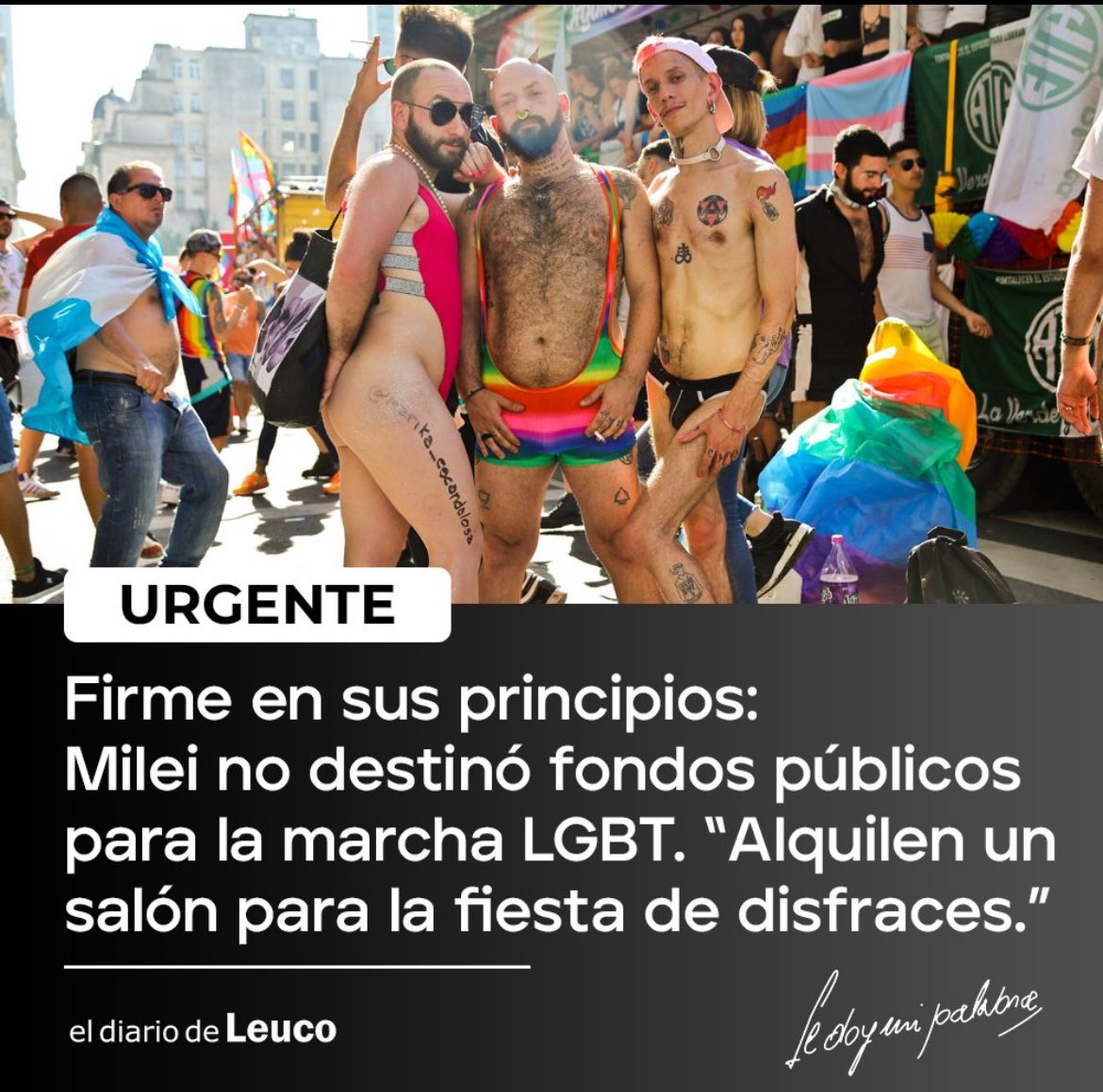 🏳️‍🌈 ¿TE PARECE CORRECTO QUE EL ESTADO HAYA DEJADO DE FINANCIAR POLÍTICAS DE GÉNERO CON EL DINERO DE TUS IMPUESTOS?

1- SI 🔥 
2- NO ✖️