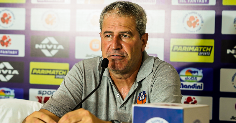 IndSuperLeague's tweet photo. π£ "One of the best games, especially in the first halfβ
@FCGoaOfficial head coach @2014_manel praises the teamβs first-half performance in 2-0 win over #ChennaiyinFC πͺ
#FCGCFC #ISL #LetsFootball #FCGoa #ManoloMarquez