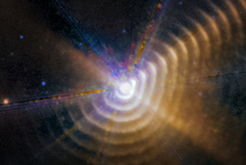 NewsGto's tweet image. Webb watches carbon rich dust shells form-expand in star system
gtonews.com.mx/webb-watches-c…
#StarSystem #CarbonRich #DustShells #FormExpand #WolfRayet140 #Webb #JWST #JamesWebbSpaceTelescope #Sciuence #Universe #Space #Technology
