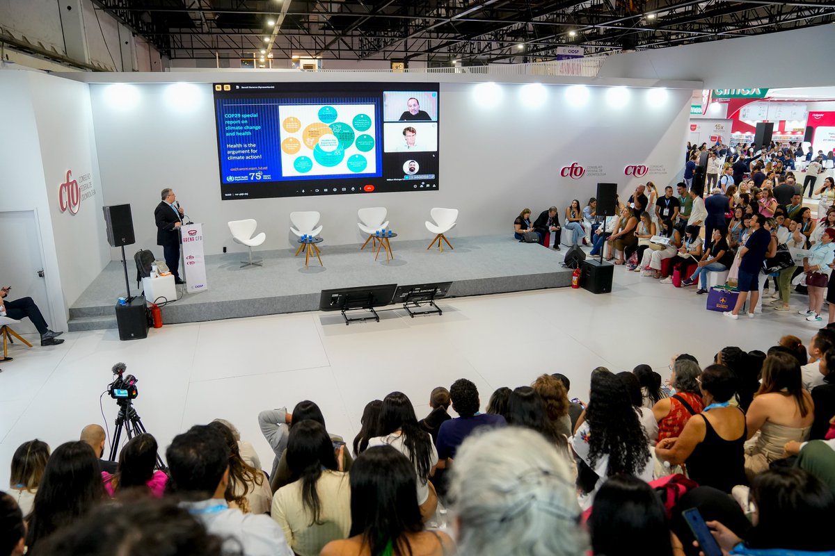 Packed room to hear WHO <a href="/benoit_varenne/">Benoit Varenne</a> speak on WHO Global Oral Health Action Plan and environmental sustainability / Minamata Convention at the CFO ARENA during CIOSP in São Paulo 2025 #sustainableoralhealth