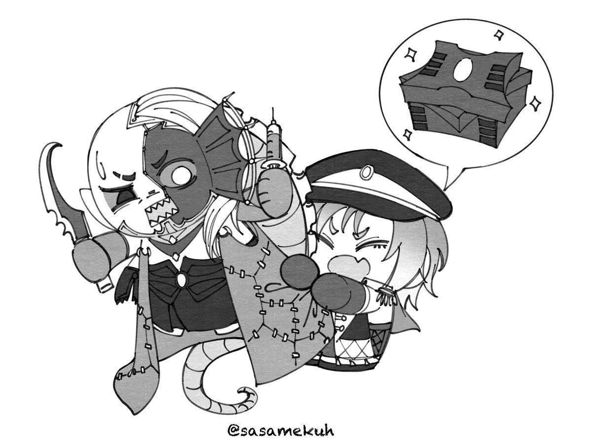 Daily on ship ②(8/8)
RT won't stop bothering Tervantias until he hands over all his supplies🦾

#Marazhai #Yrliet #Ulfar #Pasqal #Tervantias #nocturneofoblivion #haemonculus #rogue_trader #RogueTrader  #rogue_artist  #wh40k #warhammer40k  #WarhammerArt 