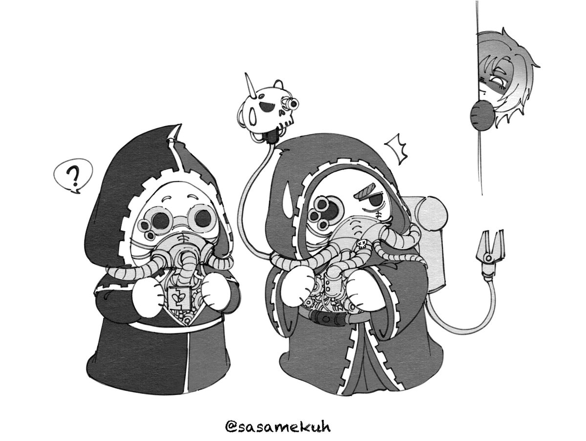 Daily on ship ②(8/8)
RT won't stop bothering Tervantias until he hands over all his supplies🦾

#Marazhai #Yrliet #Ulfar #Pasqal #Tervantias #nocturneofoblivion #haemonculus #rogue_trader #RogueTrader  #rogue_artist  #wh40k #warhammer40k  #WarhammerArt 