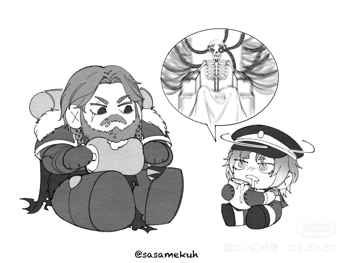 Daily on ship ②(8/8)
RT won't stop bothering Tervantias until he hands over all his supplies🦾

#Marazhai #Yrliet #Ulfar #Pasqal #Tervantias #nocturneofoblivion #haemonculus #rogue_trader #RogueTrader  #rogue_artist  #wh40k #warhammer40k  #WarhammerArt 