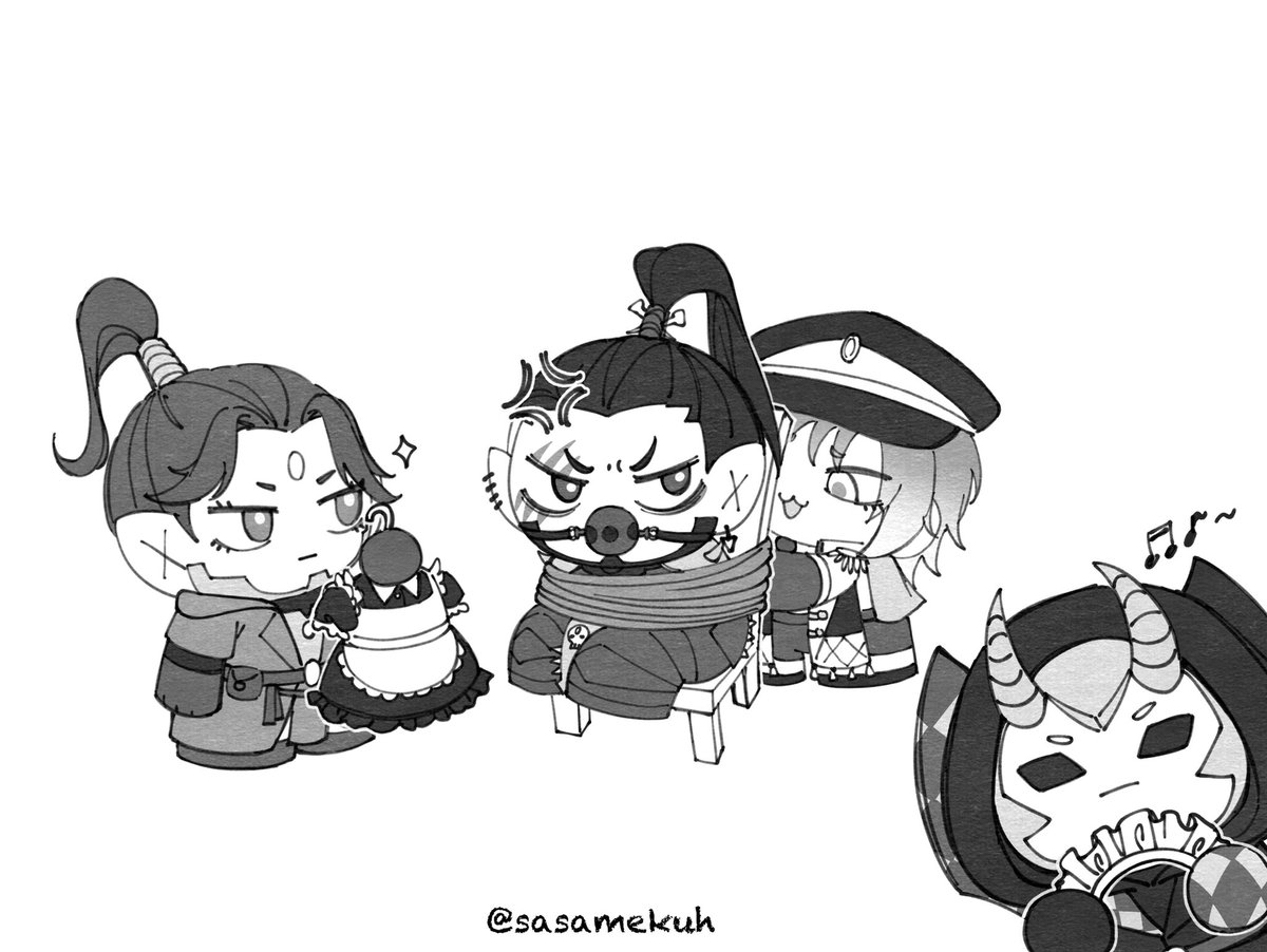Daily on ship ②(8/8)
RT won't stop bothering Tervantias until he hands over all his supplies🦾

#Marazhai #Yrliet #Ulfar #Pasqal #Tervantias #nocturneofoblivion #haemonculus #rogue_trader #RogueTrader  #rogue_artist  #wh40k #warhammer40k  #WarhammerArt 