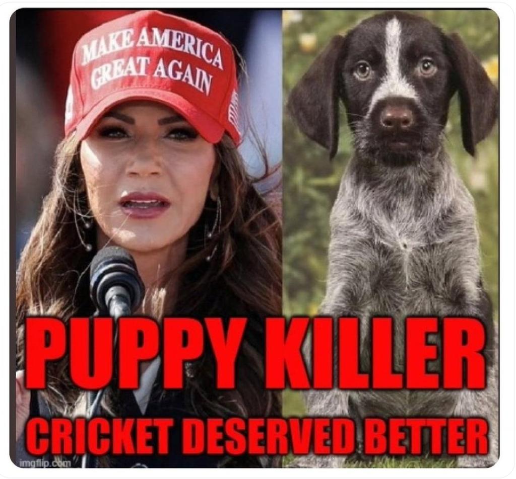 Kristi Noem can go fuck herself...she is not fit to be DHS Secretary