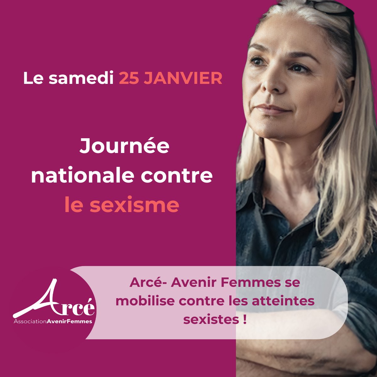 <a href="/ArceAvenir/">Arcé - Avenir Femmes</a> combat le #sexisme ✋sous toutes ses formes. Il est temps d’agir, ensemble, pour faire évoluer les mentalités et construire une société où chacune se sent respectée et en sécurité.