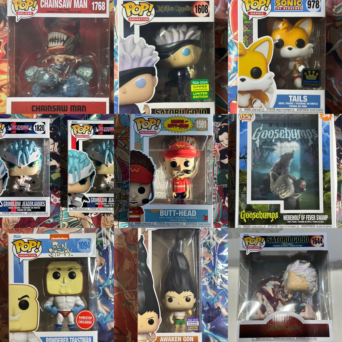 poplord169's tweet image. 🔊FUNKO SALE FREE SHIPPING

♻️REPOSTS APPRECIATED 🤝

Grimmjow Chase Bundle💰39.99$
Goosebumps Cover💰24.99$
Butt-Head💰14.99$
Grimmjow Common💰11.99$
Gojo Shared💰24$
Gojo Purple Deluxe💰29.99$
Werewolf💰24$
Butt-Head💰14$
Tails💰14$
Toast Man💰20$
Awaken Gon💰27$ BEST FOR OOB…