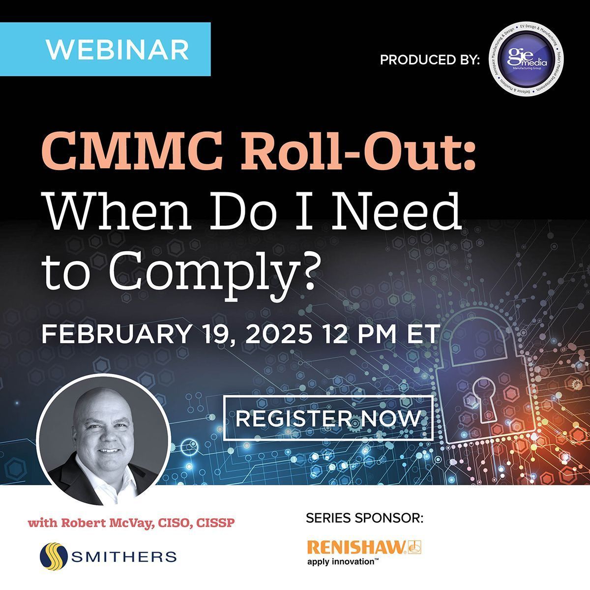 The phased rollout of CMMC requirements is intended to minimize financial impacts and disruption to existing DoD supply chain. Join Robert McVay from Smithers Quality Assessments Division as he discusses the rollout. Register at: buff.ly/40z2ScN #dmmag #webinar #cmmc