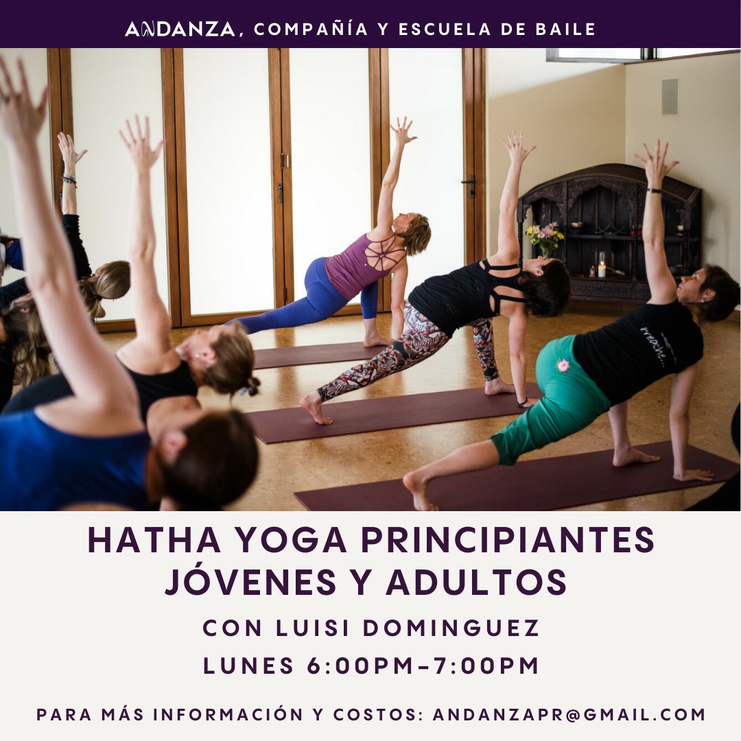 AndanzaPR's tweet photo. ¡Cuida tu salud en Andanza creando consciencia entre cuerpo y mente! Hatha Yoga para jóvenes y adultos de todos los niveles se enfoca en pranayama (respiración) y asanas (posturas). 

Clase de prueba gratis:
https://t.co/FaTxsZ1bxU

Información y costos: andanzapr@gmail.com https://t.co/IfwJMlmy4q