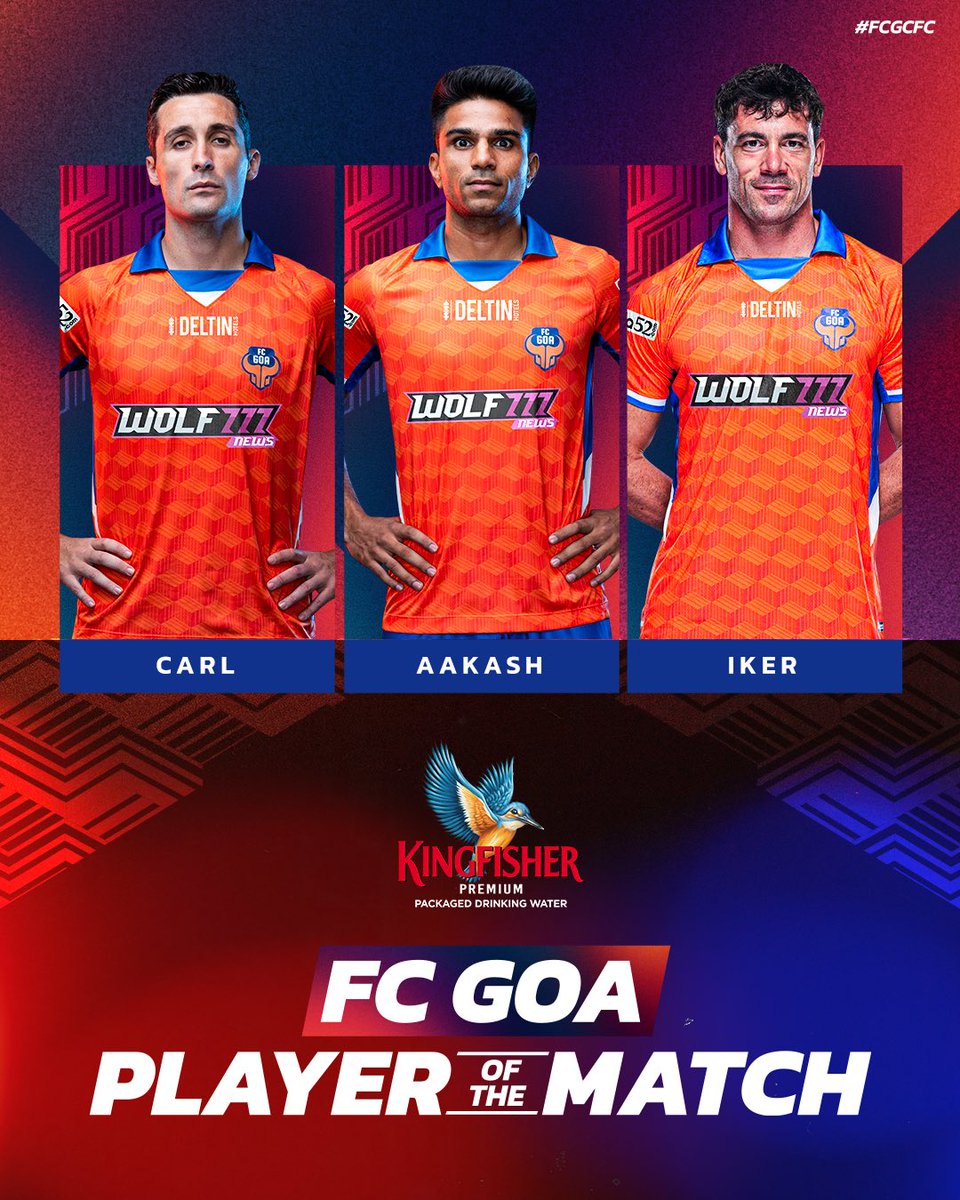 FCGoaOfficial's tweet photo. A tidy 3 points and clean sheet, who was your Kingfisher Packaged Drinking Water FCG Player of the Match for #FCGCFC? π₯β½οΈ https://t.co/2evagOJwny