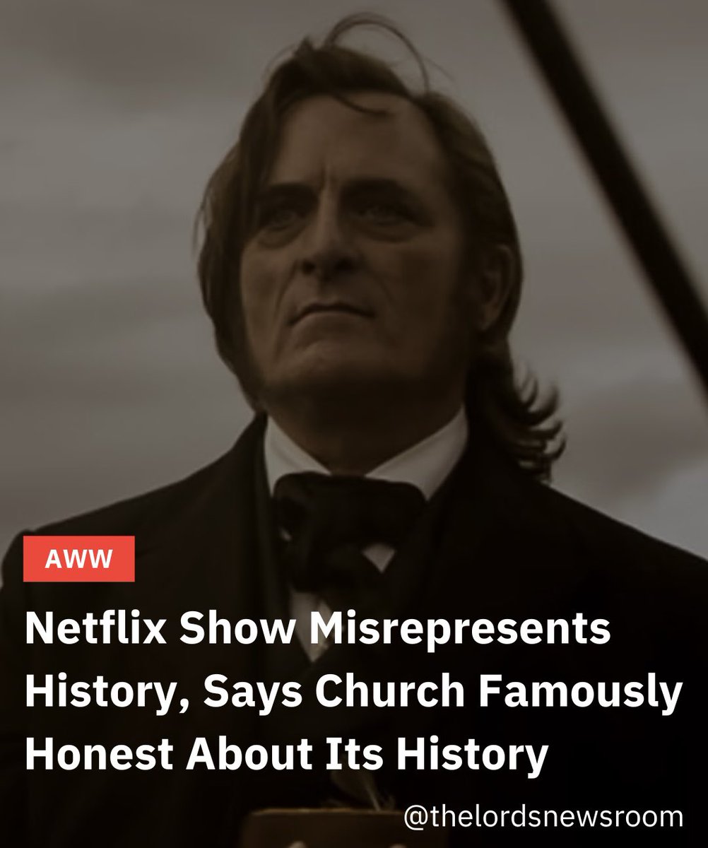 whitecatprophcy's tweet image. “Brigham Young was a courageous pioneer who by any historical standard is egregiously portrayed in the series,” the church says. “As long as you use a standard that disregards all the blood atonement, racism, human trafficking, slavery, mob castration, and genocide.”