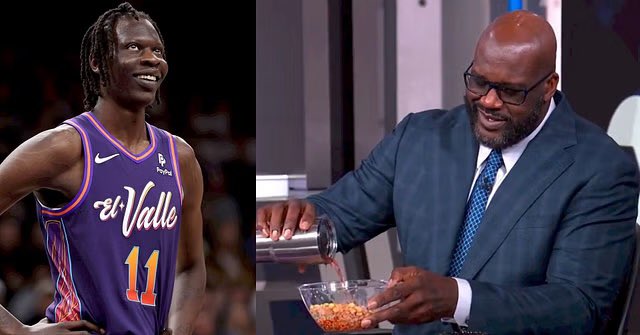 IBFunnyMan's tweet photo. @rob_pelinka @jj_redick @KingJames @ADLakersEra  
If I may make a suggestion…Since we all agree that the Lakers organization needs a big alongside AD, LeBron, AR15, &amp; Rui: I present to you @BolBol Even @SHAQ  agrees on this young man’s talent. #lakernation #lakers #bolbol https://t.co/TRKJQLBs4c