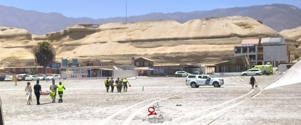 #Mejillones 🌊 #EM 🚨
12:45hrs Unidades de emergencias de la comuna concurren a Balneario #Hornitos por rescate marítimo
Se trató de 2 personas en peligro de inmersión rescatadas por personal de la Armada y bañistas. Asistidas por personal de Ambulancia #Samu y #Carabineros