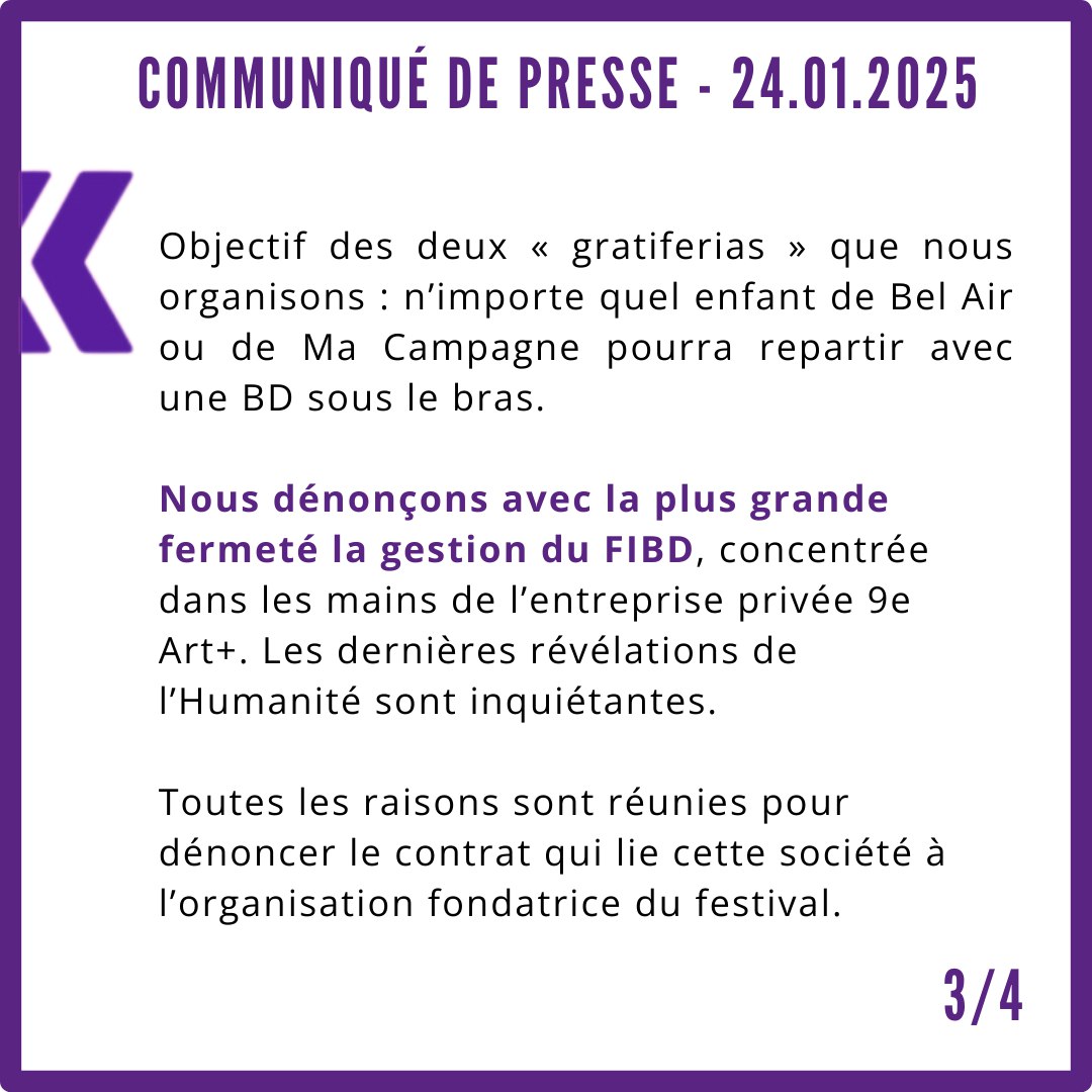 Jeunesinsoum16's tweet photo. En 2025, exigeons un autre festival de la BD d'#Angoulême.

Retrouvons-nous pour parler de BD et d'accès la culture vendredi 31 janvier à la salle conviviale de la Grande Garenne (40 rue Pierre Aumaitre à Angoulême) https://t.co/65AxpMUMpc