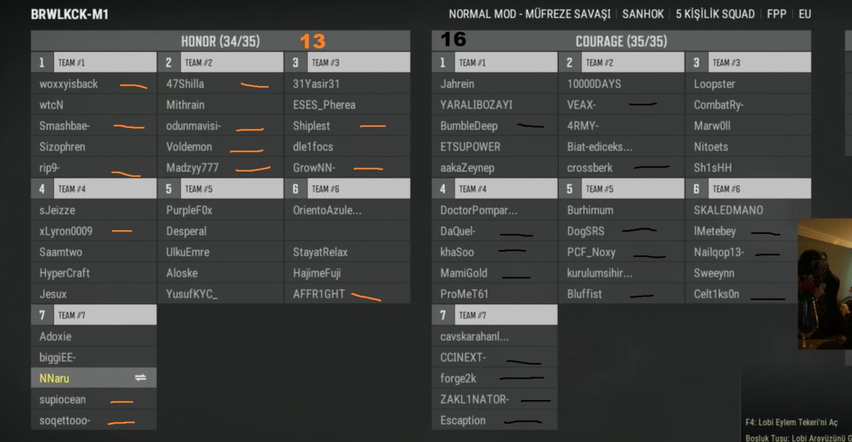 Brawl Kickoff <a href="/feritkw/">Ferit Karakaya</a> vs <a href="/jahreinG/">Jahrein</a> maçınnda

Team wtcN 13 Pro

Team Jahrein 16 Pro

(Kaçırdığım isimler olabilir)

#PUBG #PUBGEsports