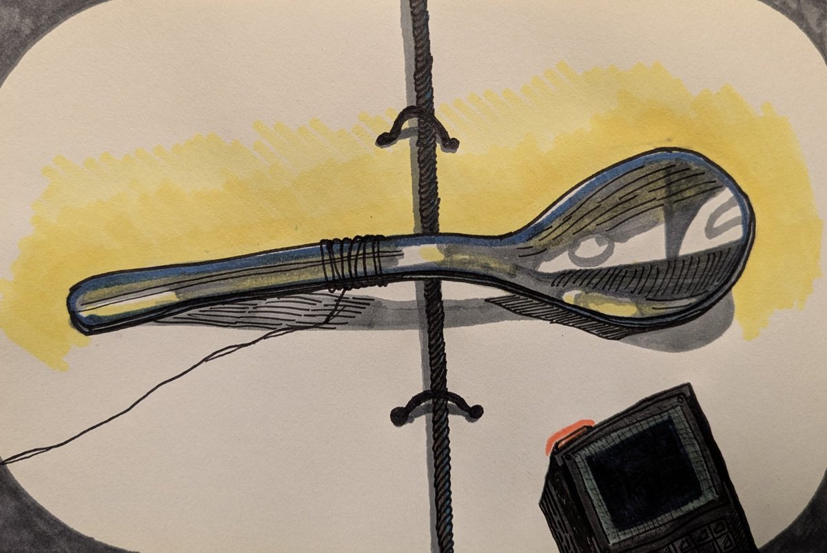 Radioactive spoon
Ink on paper