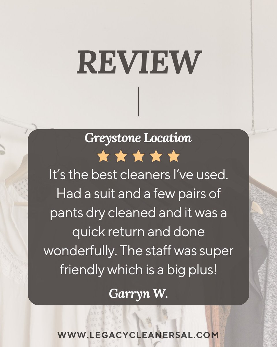 legacycleaners_'s tweet photo. Thank you, Garryn, for this wonderful review! https://t.co/d3GwLJXbmX