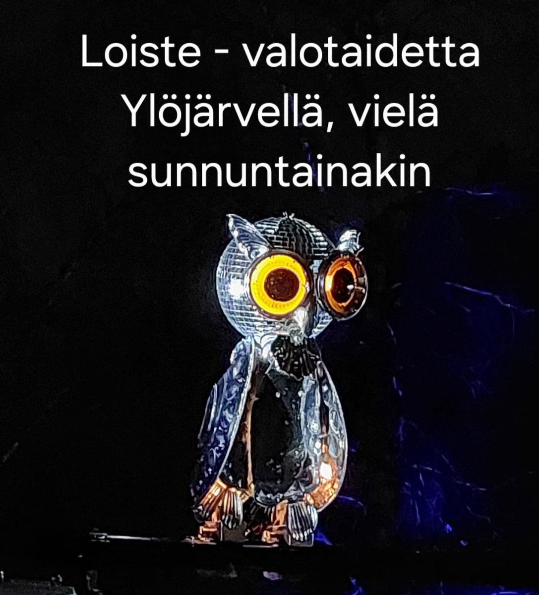 Valotaidetta Ylöjärvellä, vielä huomennakin ehtii.

#Ylöjärvi