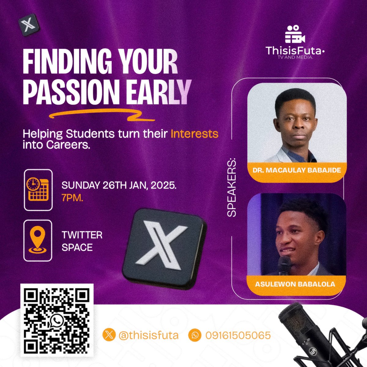 ThisisFUTAMedia's tweet photo. HAPPENING TOMORROW
Don't forget to turn on your post notifications, You wouldn't want to miss out.
Tune in tomorrow, 7PM.
#thisisfuta #growth #change #passion #FUTA https://t.co/pN2nnHkQ4P