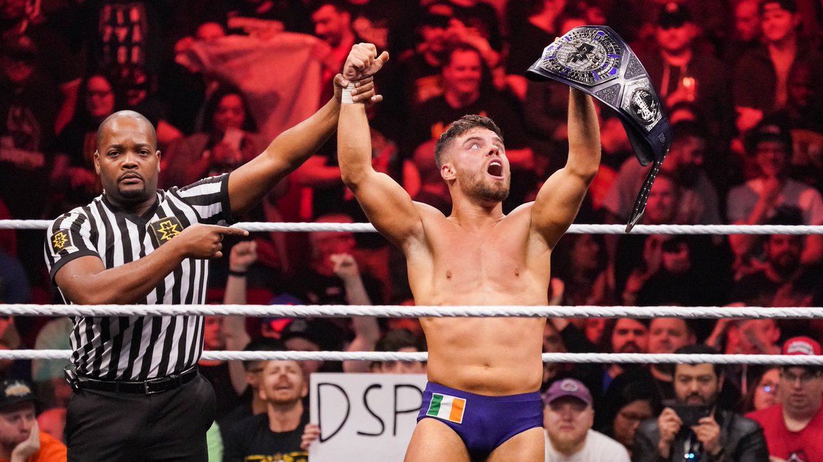 Jan. 25, 2020:

At the Toyota Center, <a href="/jd_mcdonagh/">JD McDonagh</a> defeated #WWENXT's <a href="/AngelGarzaWwe/">Angel Garza</a>, <a href="/swerveconfident/">The Realest Swerve Strickland</a> and fellow #NXTUK competitor Travis Banks in a Fatal 4-Way Match to become the new Cruiserweight Champion. #WorldsCollide

📸 WWE