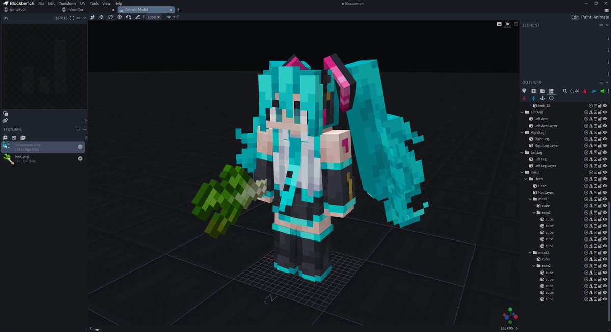 miku from fortnite in minecraft rkgk