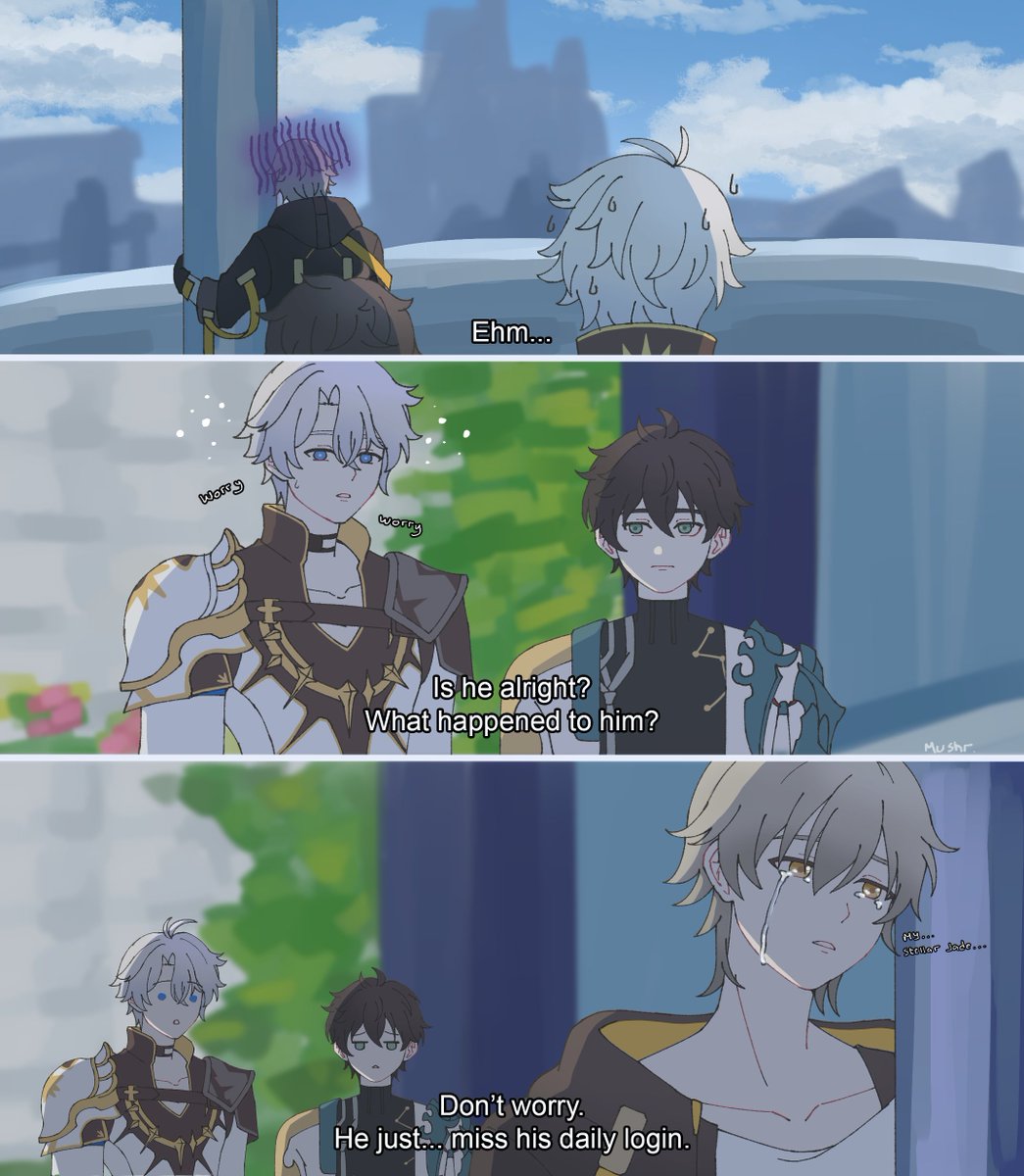 Daily login

#HonkaiStarRail #hsr #Caelus #Danheng #Phainon