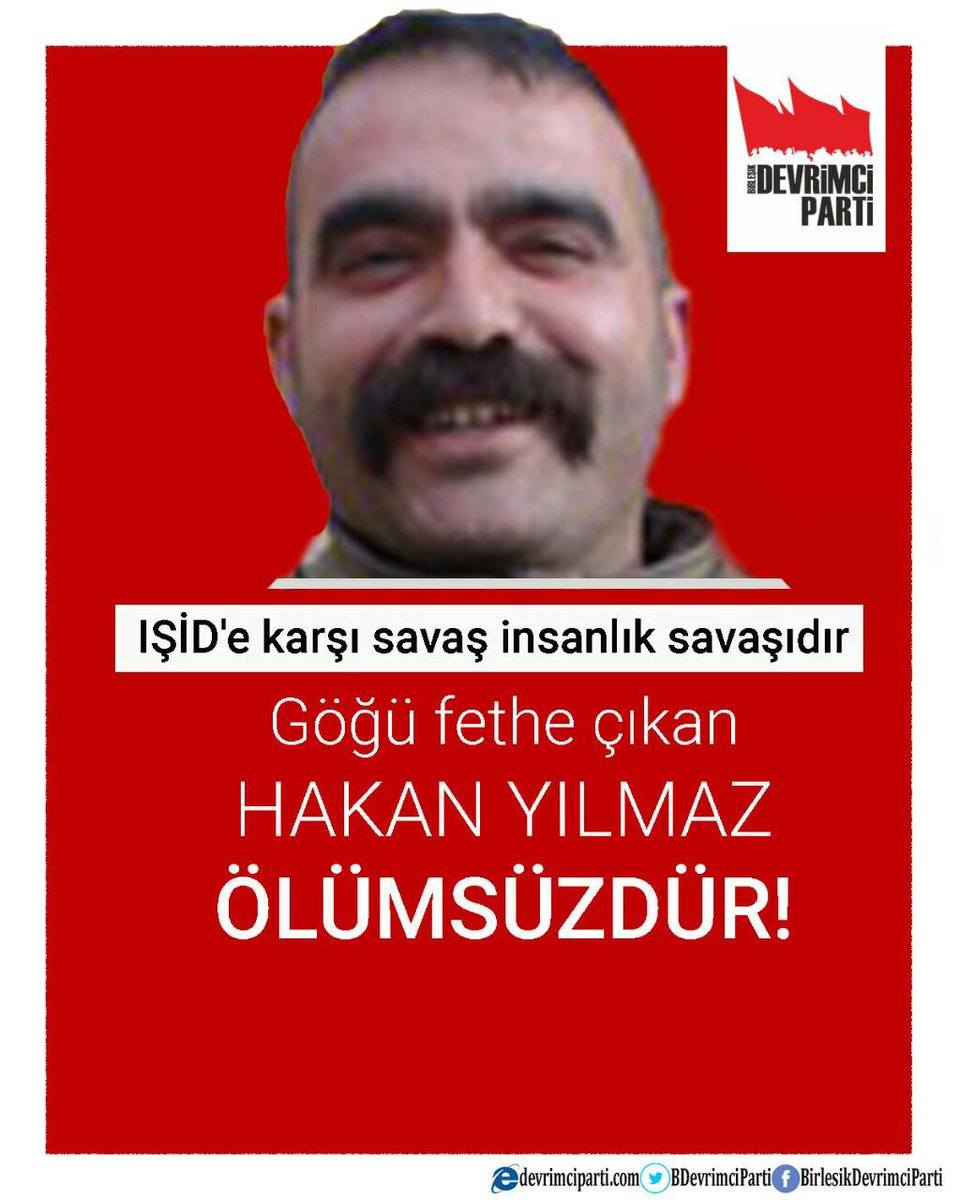 3 yıl önce bugün IŞİD'e karşı savaşta Haseke'de ölümsüzleşen Hakan Yılmaz ve tüm devrimciler yolumuza ışık oluyor.

Devrime olan inançlarını ve cüretin simgesi yaşamlarını rehber alıyoruz. 

Bizlere miras bıraktıkları bayrağı onurla taşıyoruz.