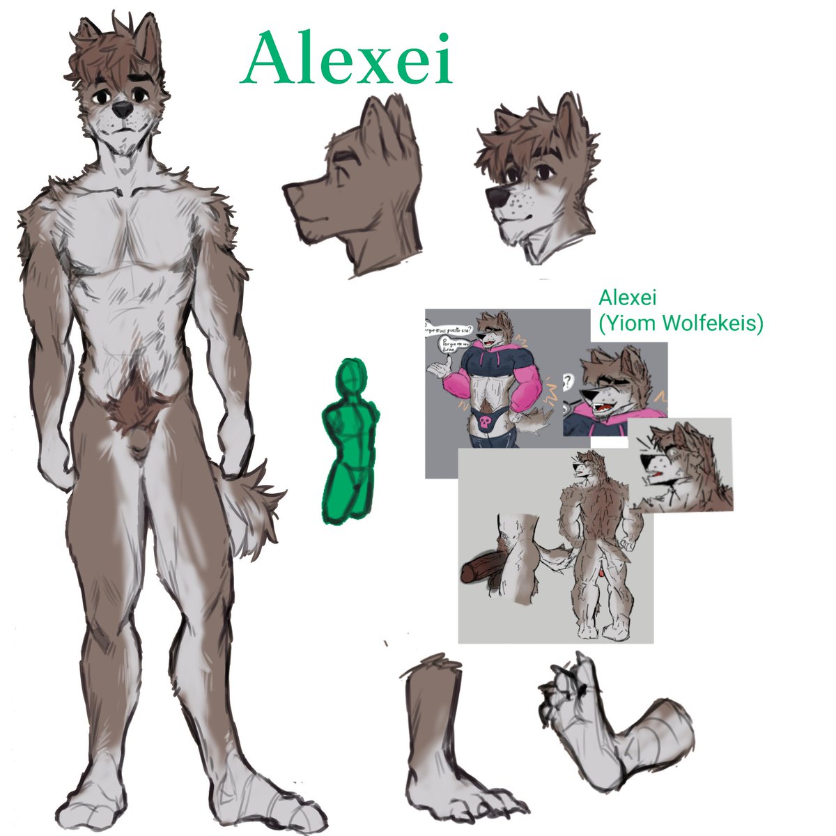 Oigan se viene una colaboración con otros amigos artistas~ 

haré algo con los OCs de estos amigos junto a mios 🐺, así que les hice a cada uno hojita de referencia para cuando la necesite jeje 😼

Garö 🐺💜 de <a href="/LRick152/">Lord Wolf (COMMISSIONS OPEN/アートコミッション開催中!)</a> 
Alberto 🐺🩷 de Alberto Argüello
Alexei 🐺💚 de <a href="/Thetorbu/">Wolfkeis🐺 (COMMS OPEN)</a>