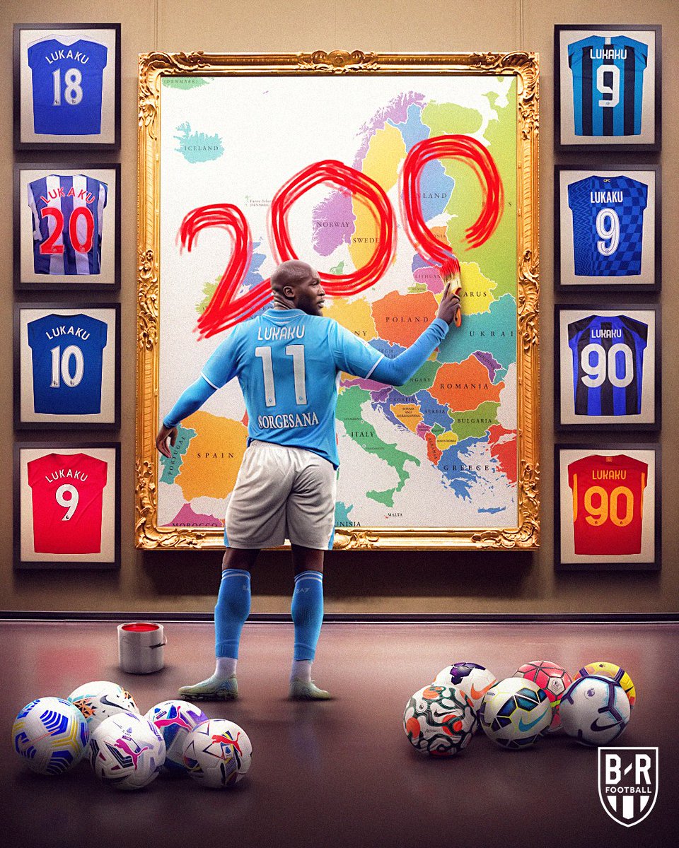 brfootball's tweet photo. That's 𝟐𝟎𝟎 goals in Europe's top five leagues for Romelu Lukaku 🌟 https://t.co/E6Nkrlj55B