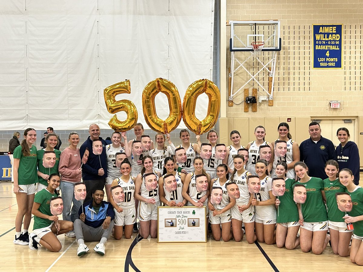 Congratulations to Coach Mancini on his 500th CAREER WIN!!! We are so proud of him for this huge accomplishment! The Irish came out strong with a huge league win, to advance 8-0 in the league. Congrats Coach M!!!!☘️👏