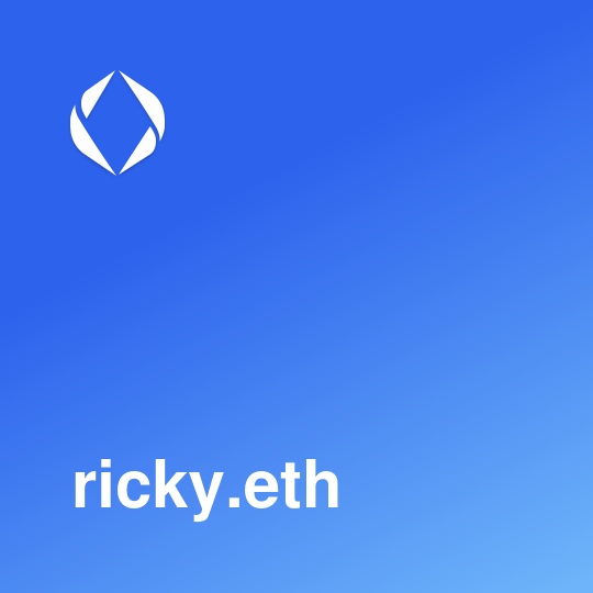 EnsRegsBot's tweet photo. ricky.eth registered for 3.9189548668032255 ETH (13103.69 USD) on ENS Registrar ⬨ #ENS #EnsRegs #Web3Names #EnsNames 

https://t.co/8IzfTiRbcZ https://t.co/jTuYvqYpv7
