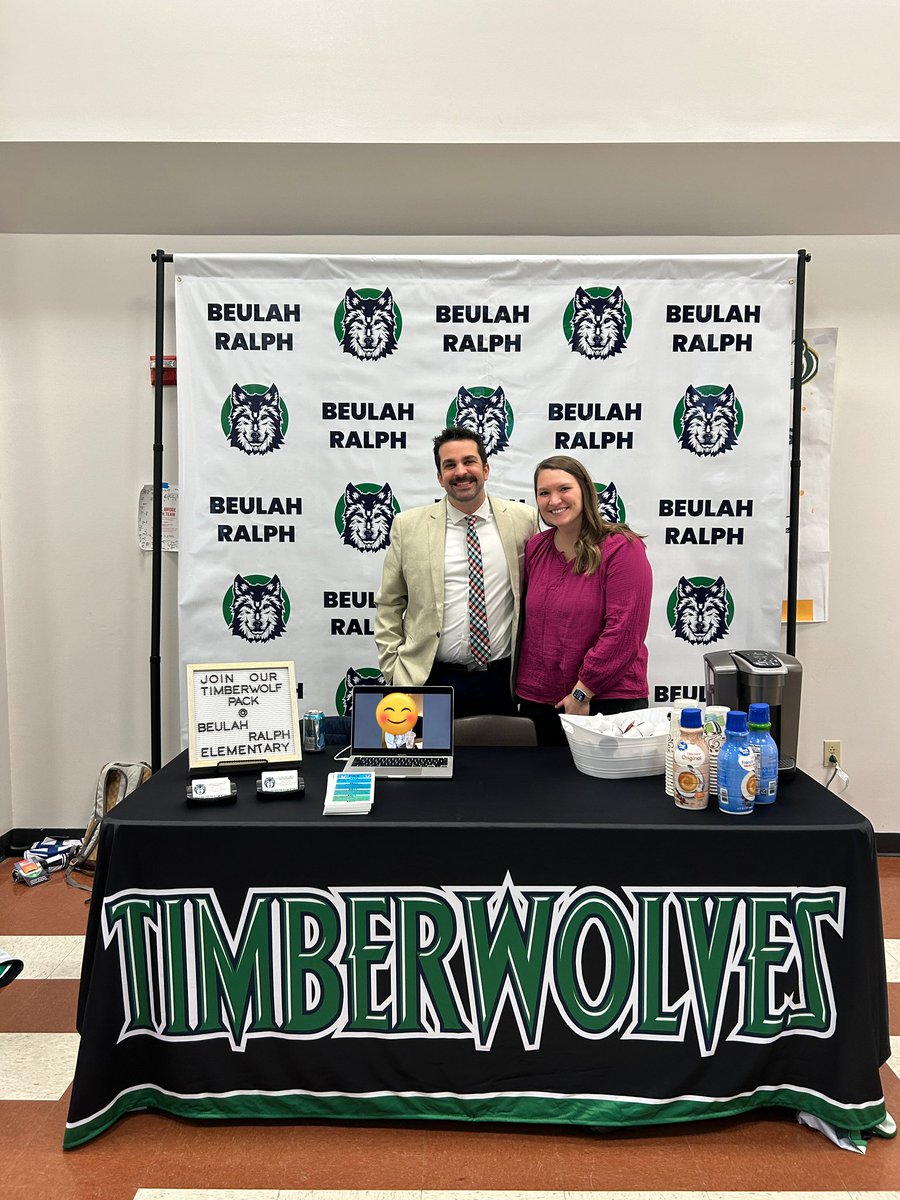 Our #cpsbest <a href="/CPS_HRdept/">Columbia Public Schools HR</a> planned an excellent Hiring Day and Job Fair with so many exceptional applicants. We got to bring these two #bestofbeulah to man our table. Thank you to <a href="/MrsPowell4th/">Megan Powell</a> &amp; Mr. Imler for representing <a href="/BeulahRalphElem/">Beulah Ralph Elem</a> today and always.