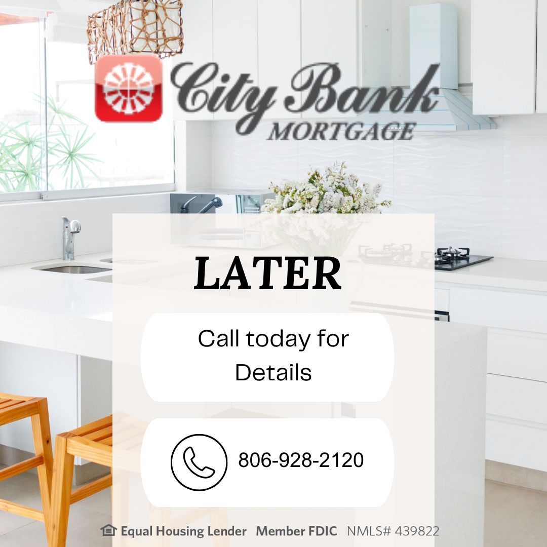 Waiting to purchase a home can come with financial costs.

Call Bob to discuss your readiness today! 806-928-2120

Equal Housing Lender l Member FDIC NMLS #339970 
This is not a commitment to lend. Subject to credit approval. 
#BobRowten #CityBankMortgage #Mortgage #LubbockTX
